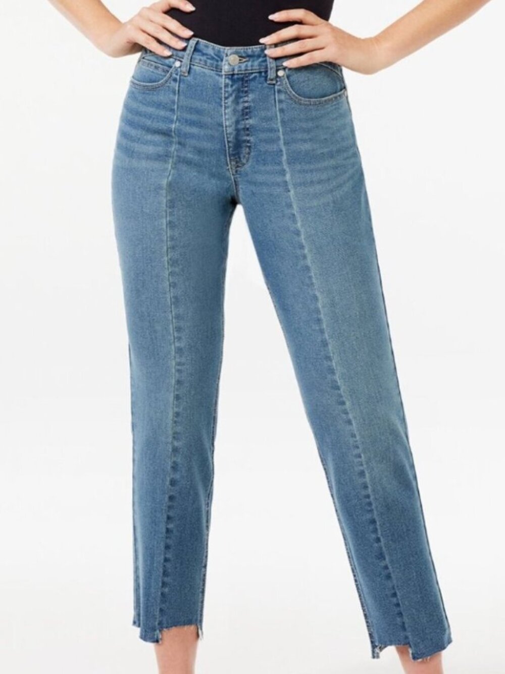 Sofia Jeans Women Curvy Girlfriend High-Rise Front Seam Stretch Jeans 8 NWT